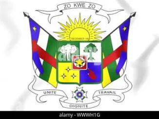 republique centrafricaine des armoiries 3d illustration wwwh1g