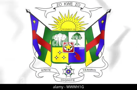 republique centrafricaine des armoiries 3d illustration wwwh1g