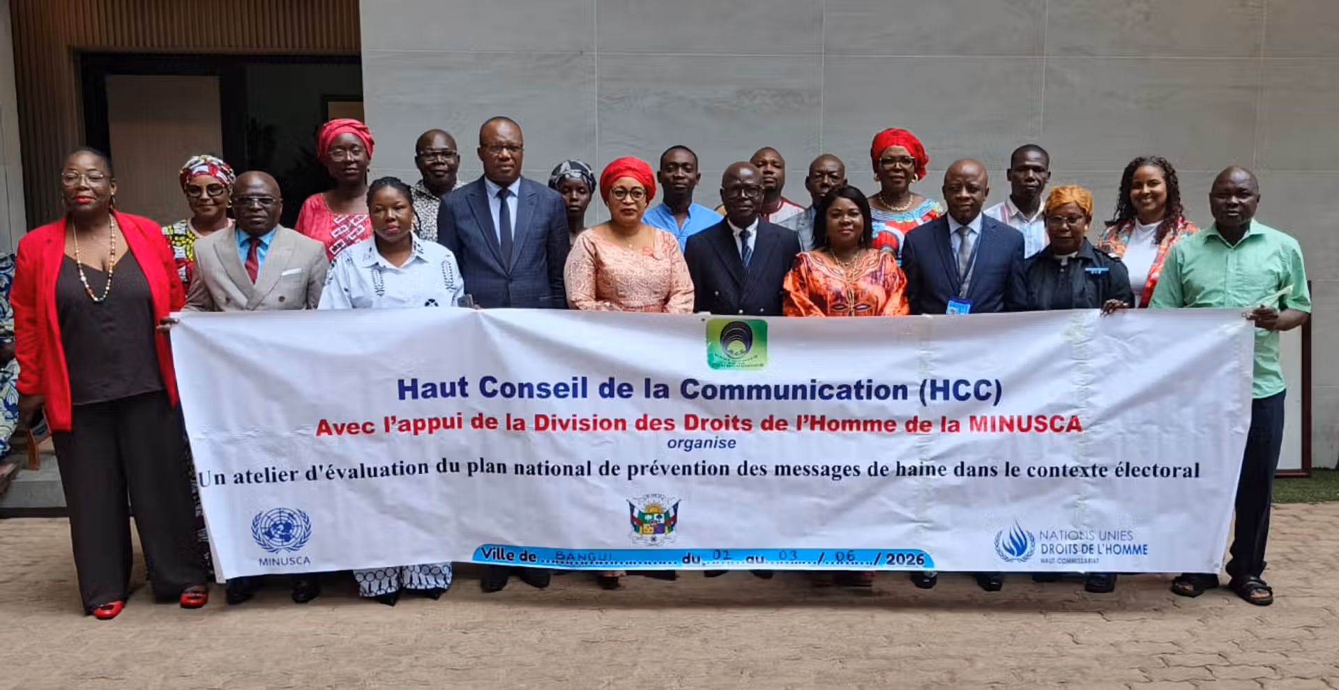 Le HCC continue d'évaluer la campagne de prévention de l'incitation à la haine et à la violence pendant la période électorale en RCA img 20260602 wa0017